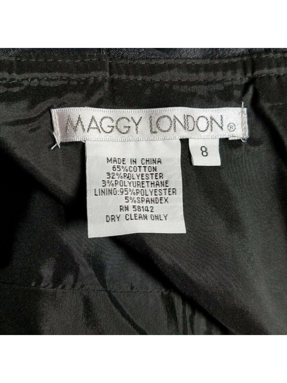 Maggy London Sleeveless Black Dress Size 8 - Picture 8 of 8